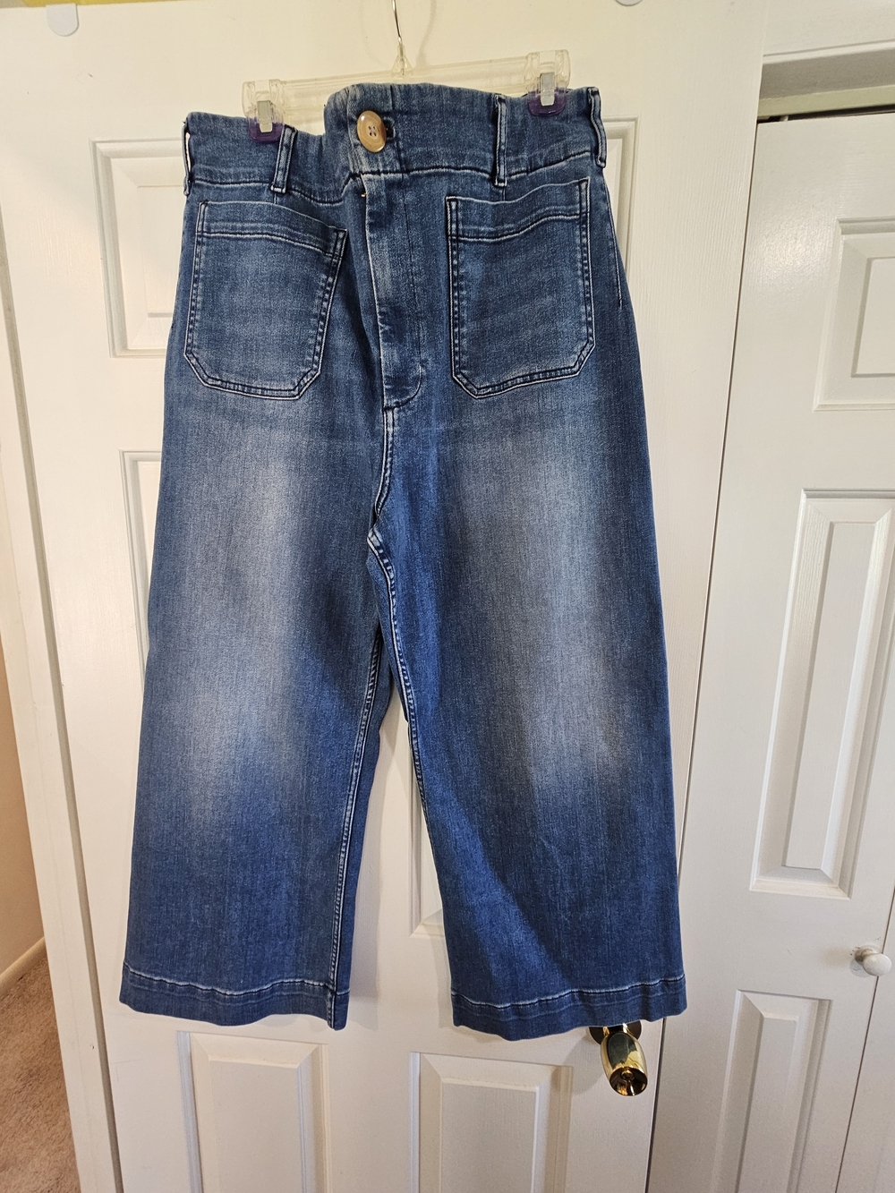 Anthropologie Maeve Wide Leg Blue Denim Jeans "The Colette"